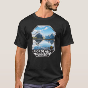 T-shirt Fiordland National Park Emblem Nouvelle-Zélande