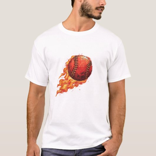 T-shirt Fire Baseball  (Devant)