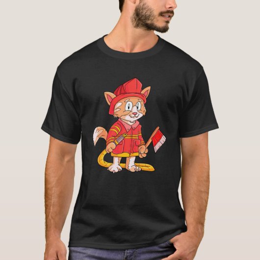 T-shirt Fire brigade cat (Devant)