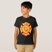T-shirt Fire Department Logo Uniform Fireman Symbol Firefi (Devant entier)