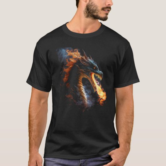 T-shirt Fire Dragon Artwork (Devant)
