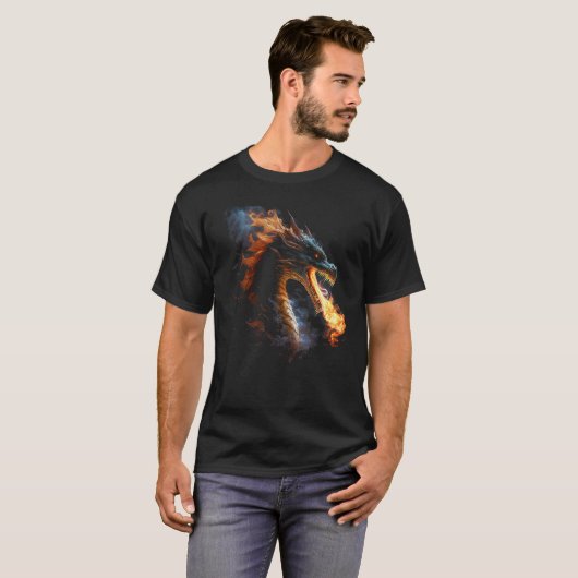 T-shirt Fire Dragon Artwork (Devant entier)