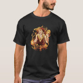 T-shirt Fire Elf Surrounded By Flames Mythical Dwarf Elf (Devant)