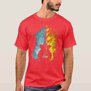 T-shirt Fire Flames Water Abstract Art Design Musician Gui