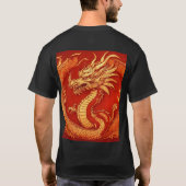 T-shirt Fire Guardian : Conception de tatouage de dragon m (Dos)