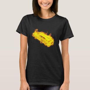 T-shirt Fire Harmonica Flames musicien Harmonica Player