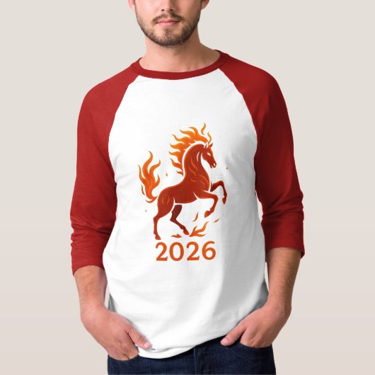 T-shirt Fire horse 2026 (Devant)