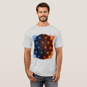 T-shirt Fire & Ice Energy Sphere – Geometric Light Grid El (Devant entier)