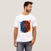 T-shirt Fire & Ice Energy Sphere – Geometric Light Grid El (Devant entier)