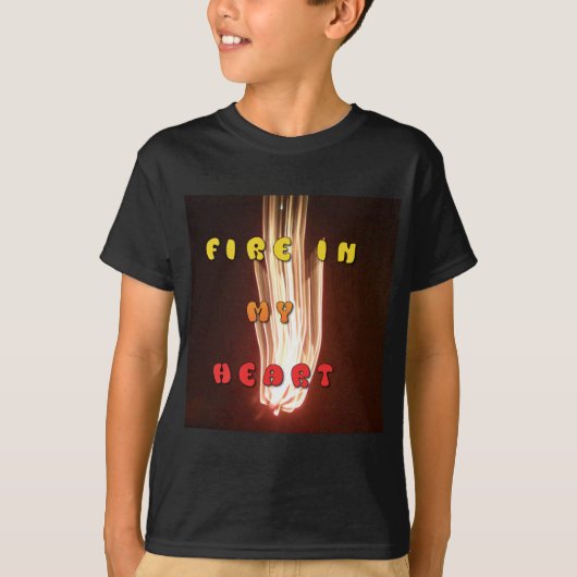 T-shirt Fire in My Heart Art Print (Devant)