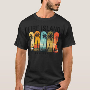 T-shirt Fire Island New York Homme Beach Rider Femmes