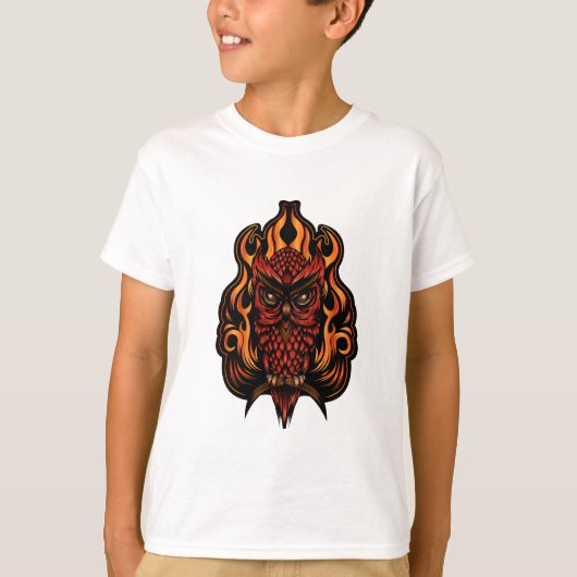 T-shirt Fire owl (Devant)