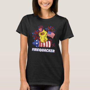 T-shirt Fire Quacker 4 juillet 2022 Party Usa Drapeau Feu