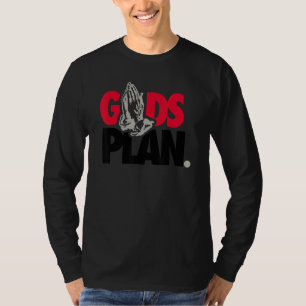 T-shirt Fire Red Dids Plan de prier Mains Basket Amour Jor