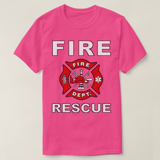 T-SHIRT FIRE RESCUE FIRE FIRE FIGHTER FIREMAN KIDS YOUTH A (Design devant)