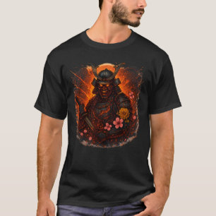 T-shirt Fire Samurai Warrior Lava Art