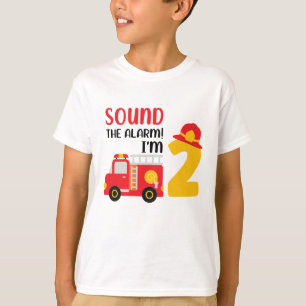 T-shirt Fire Truck 2e fête d'anniversaire