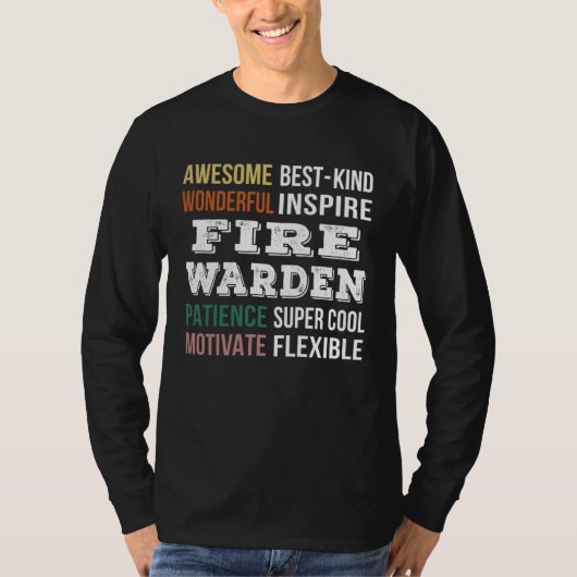 T-shirt Fire Warden  Appreciation (Devant)