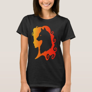 T-shirt Fire Wolf Spirit Totem Animal Guide Pagan Wicca Ch