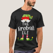 T-shirt Fireball Elf Group Christmas Funny Pajama Party  (Devant)