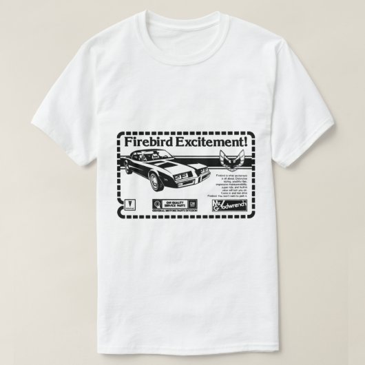 T-shirt Firebird excitation Smokey et bandit car movi (Design devant)