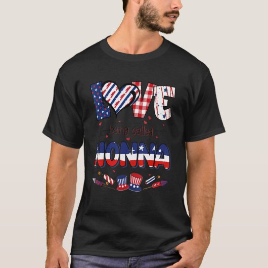 T-shirt Firecracker Drapeau Américain Fière Amour Appelé (Devant)