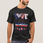 T-shirt Firecracker Drapeau Américain Fière Amour Appelé (Devant)