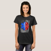 T-shirt Firefighter 4th of July USA Flag Firefighter Lover (Devant entier)
