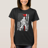 T-shirt Firefighter American Flag Patriotic US Fireman 4th (Devant)