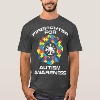 T-shirt Firefighter Autism Merch meilleurs cadeaux pour
