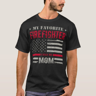 T-shirt Firefighter Calls Me Mom Fire Truck Firemen Fire R
