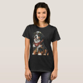 T-shirt FireFighter Dog For Bernese Mountain Dad Fire Figh (Devant entier)