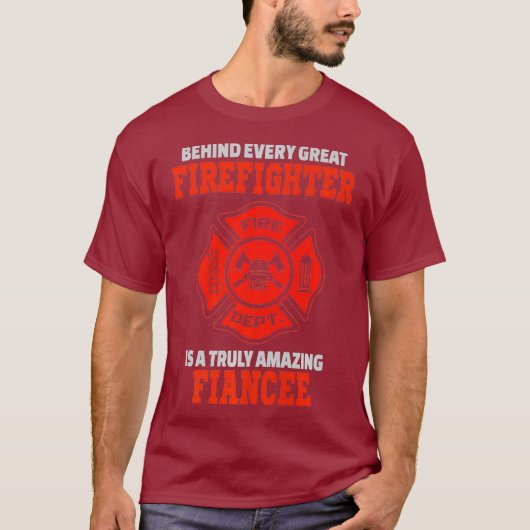 T-shirt Firefighter Fiancee Premium (Devant)