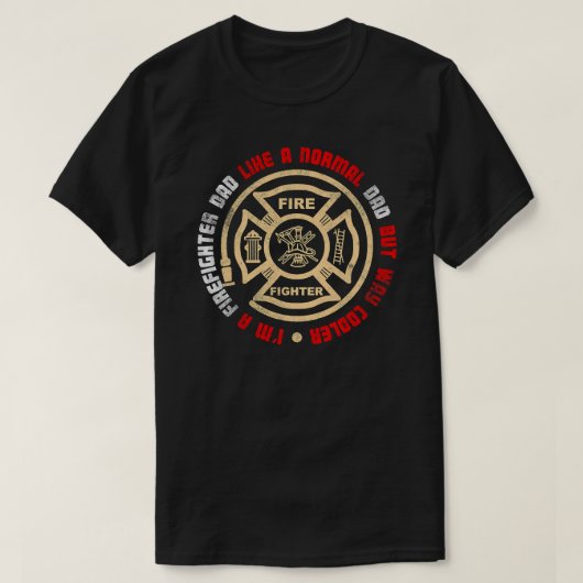 T-shirt Firefighter Fireman Mens Fireman US Firefighter Da (Design devant)