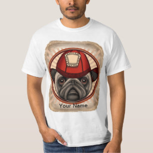 T-shirt Firefighter Pug