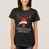 T-shirt Firefighter Reindeer Family Matching Christmas Pjs (Devant)