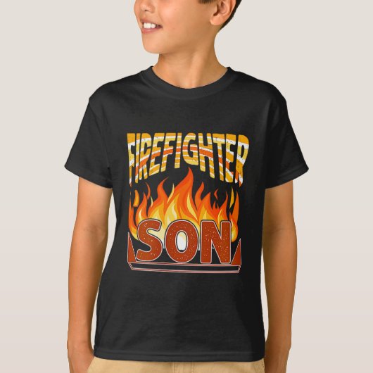 T-shirt Firefighter Son Fireman Gift Proud Firefighter Quo (Devant)