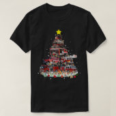 T-shirt Firefighter Truck Christmas Tree Funny Xmas Pajama (Design devant)