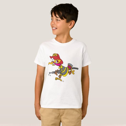 T-shirt Firefighter Turkey with Hose (Devant entier)