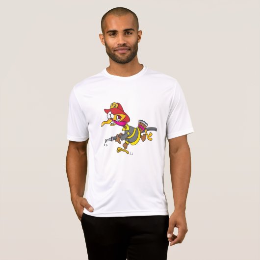 T-shirt Firefighter Turkey with Hose (Devant entier)