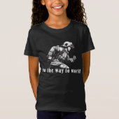 T-Shirt Firefighter Woman "On the Way to Work !" (Devant)