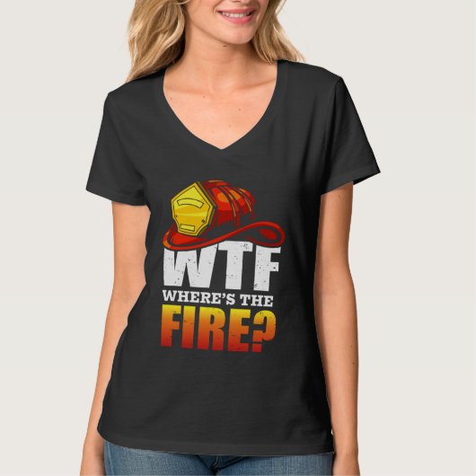 T-shirt Fireman  Cool Graphics Firefighter Plus Size (Devant)