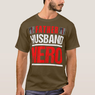 T-shirt Fireman Mari Daddy Hero 4 juillet Fête des pères