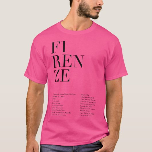 T-shirt Firenze Monuments (Devant)