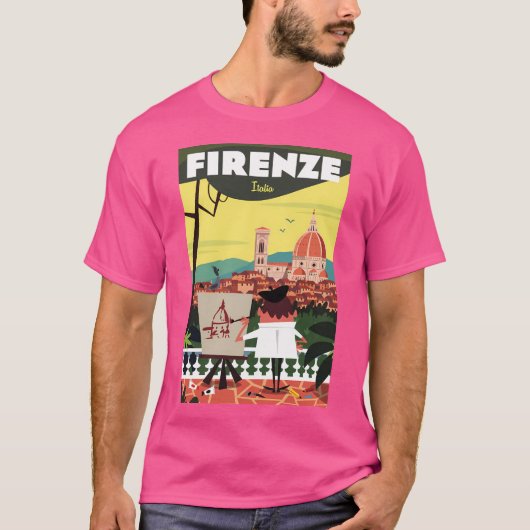 T-shirt Firenze Poster (Devant)