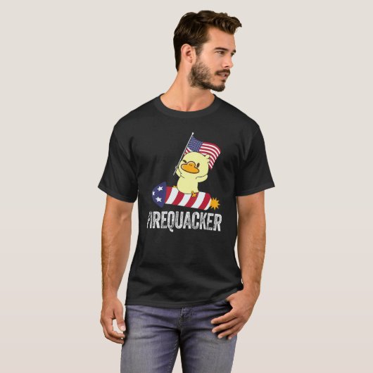 T-shirt Firequacker Kids 4 juillet Duck Fireworks (Devant entier)