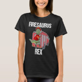 T-shirt Firesaurus Rex Dinosaur Firefighter Fireman Boys (Devant)