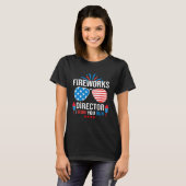 T-shirt Fireworks Director If I Run 4th Of July USA Flag (Devant entier)