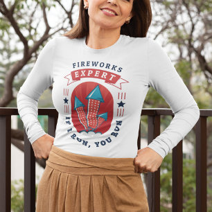 T-shirt Fireworks Expert Maman Juillet 4 Indépendance USA