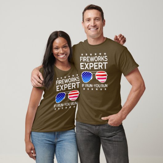 T-shirt Fireworks Expert Si J'Exécute Vous Exécutez Americ (Unisexe)